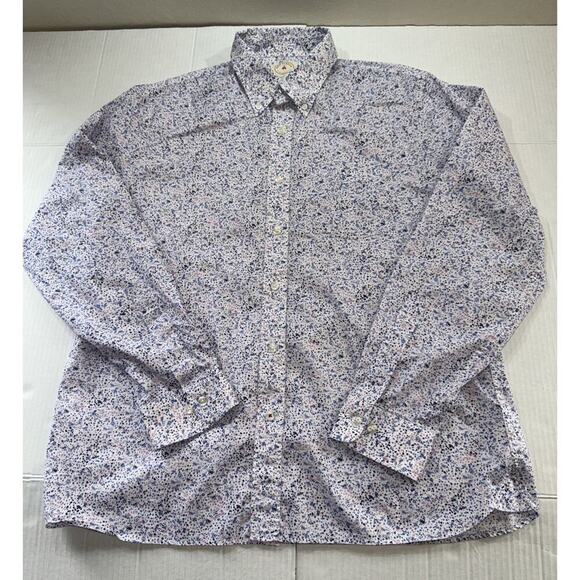 Brooks Brothers Shirt Mens Large White Fleece Button Up Long Sleeve White - Picture 1 of 11
